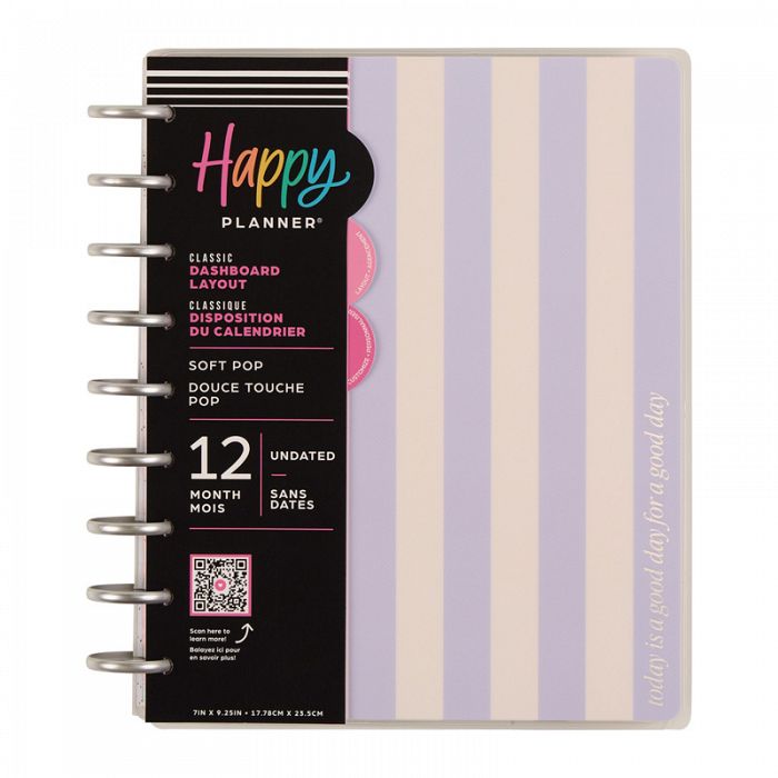The Happy Planner Soft Pop Classic 12Month Disc Bound Undated Planner
