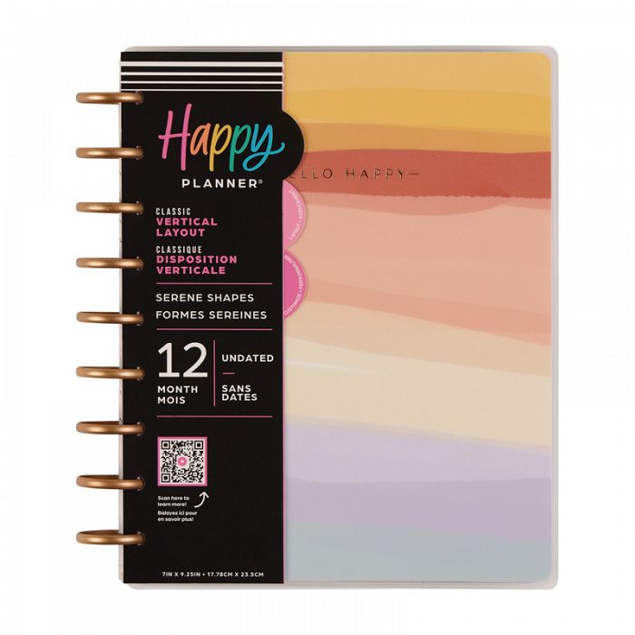 The Happy Planner Serene Shape Classic 12Month Disc Bound Undated Planner **2 units left in stock**
