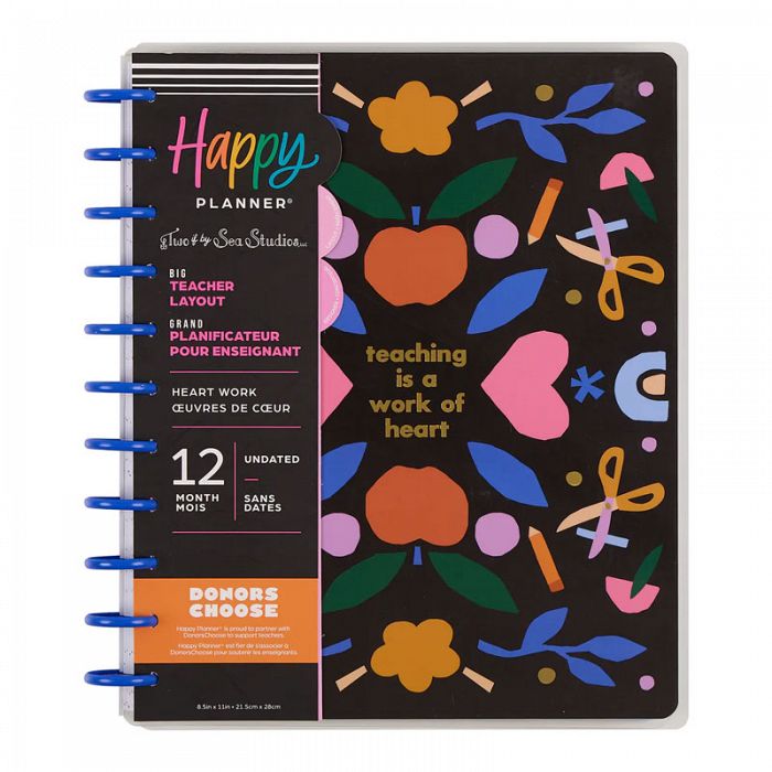 The Happy Planner Teaching Season 12Month Undated Heart Work Customizable Teacher Planner Big Teacher Layout
