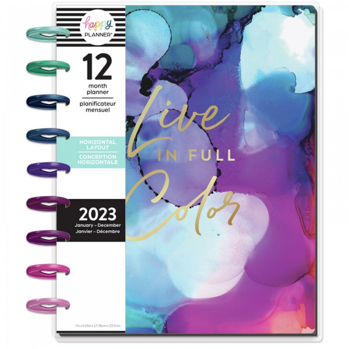 2023 January - December Live in Watercolor Classic Horizontal Layout SHIPPING INCLUDED