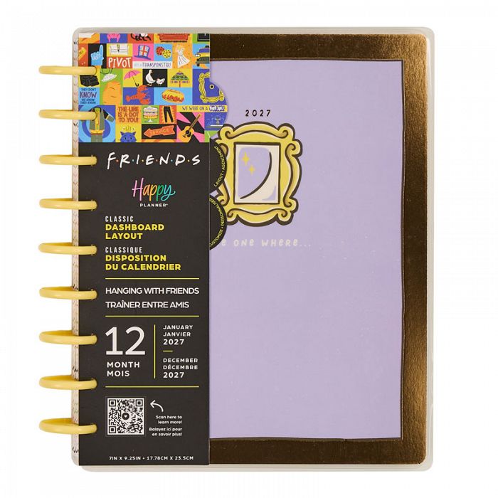 The Happy Planner THP Licensed Friends Hanging With Friends Classic 12 Month Disc Bound Dated Planner January 2027 - December 2027