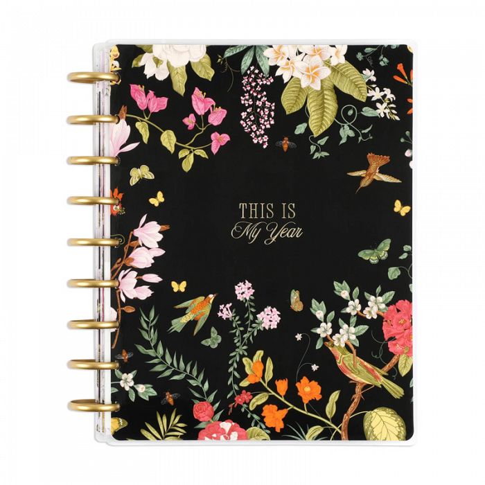 The Happy Planner 12 Months Undated Planner Feathers and Flowers Classic Vertical Layout