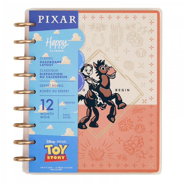 The Happy Planner Disney & Pixar Toy Story Desert Rodeo Classic Undated Customizable Planner Classic Dashboard Layout
