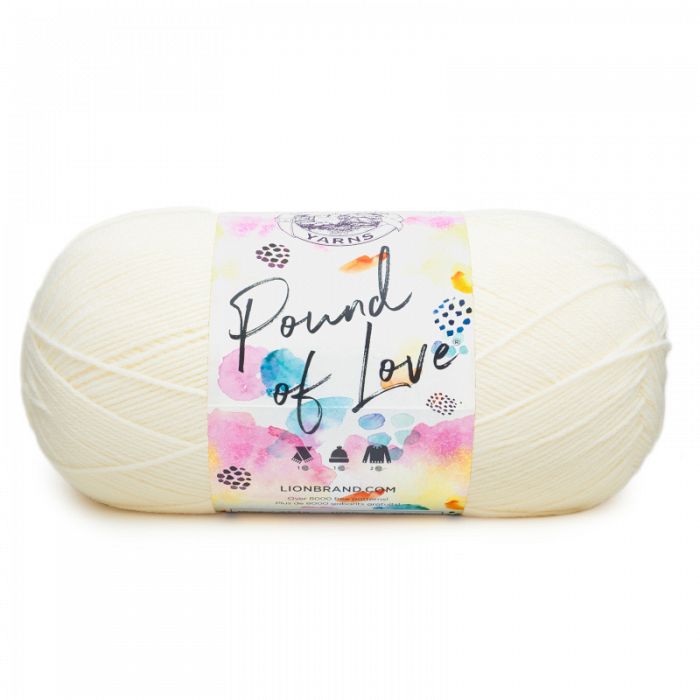 Lion Brand Yarn Pound of Love Antique White