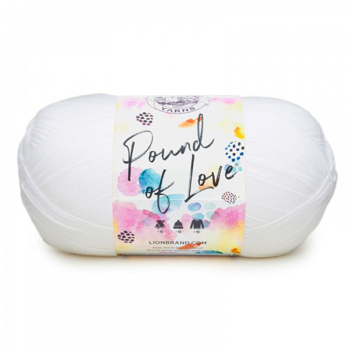 Lion Brand Yarn Pound of Love White