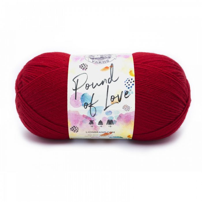 Lion Brand Yarn Pound of Love Cherry