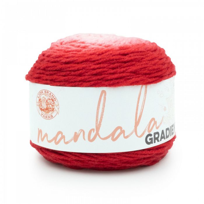 Lion Brand Yarn Mandala Gradient Red