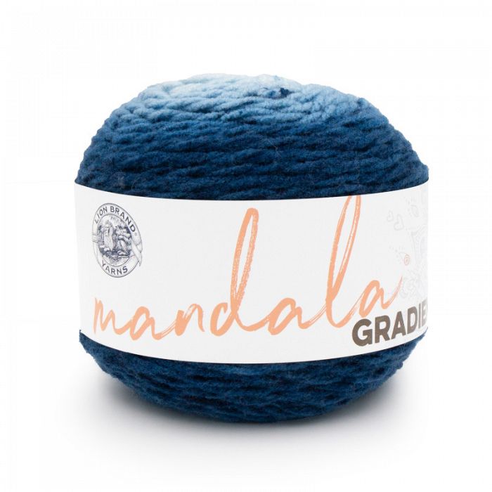 Lion Brand Yarn Mandala Gradient Steel Blue