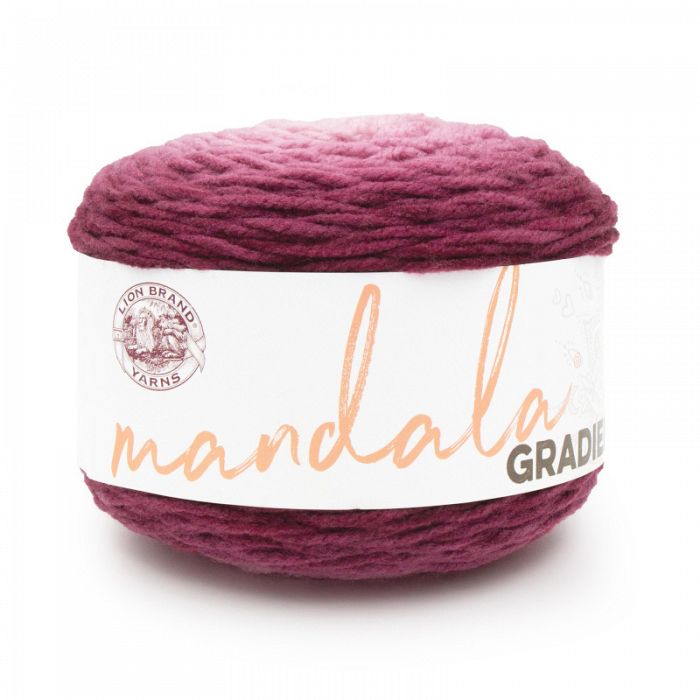 Lion Brand Yarn Mandala Gradient Burgundy