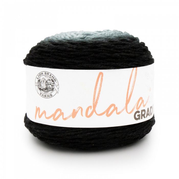 Lion Brand Yarn Mandala Gradient Black