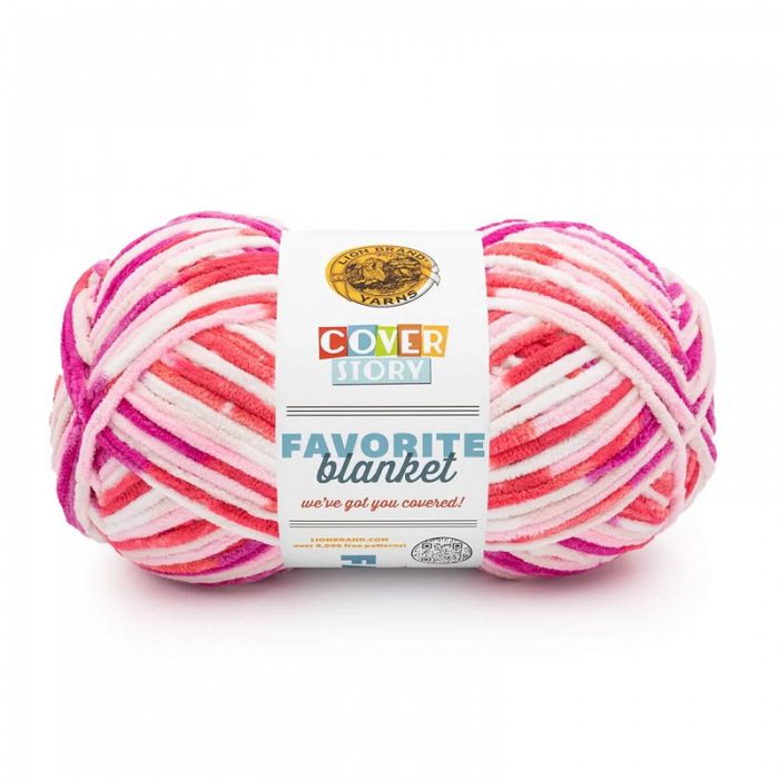 Lion Brand Yarn Cover Story Favorite Blanket Bubblegum - Small batch arriving in early November. Reserve your favorite yarn by ordering today.