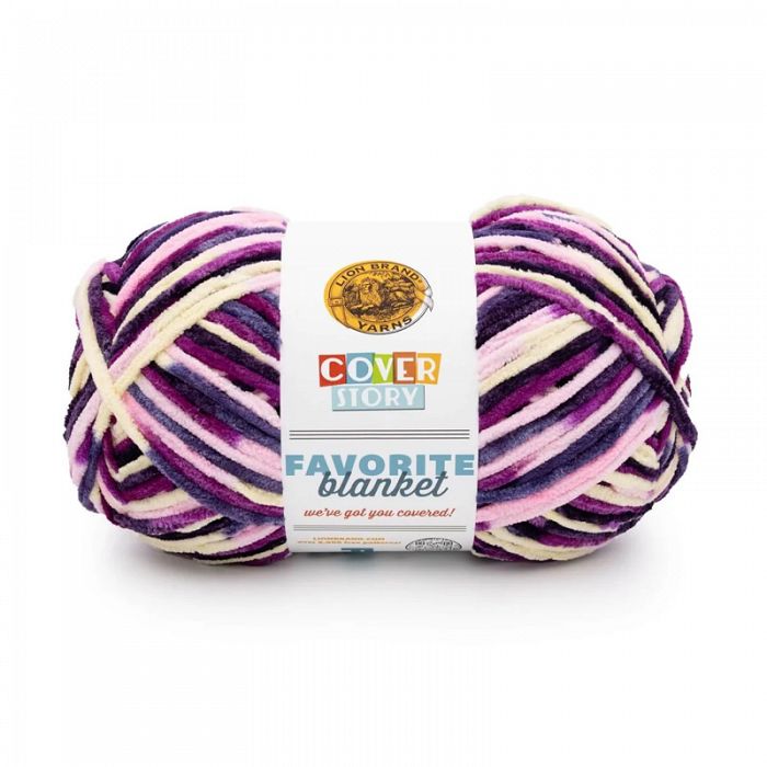 Lion Brand Yarn Cover Story Favorite Blanket Grape Soda - Small batch arriving in early November. Reserve your favorite yarn by ordering today.