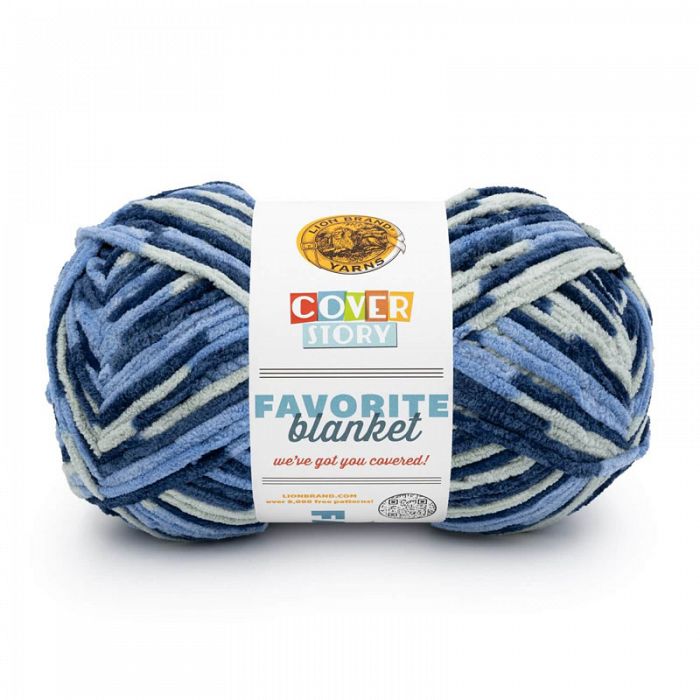 Lion Brand Yarn Cover Story Favorite Blanket I'm Blue - Small batch arriving in early November. Reserve your favorite yarn by ordering today.