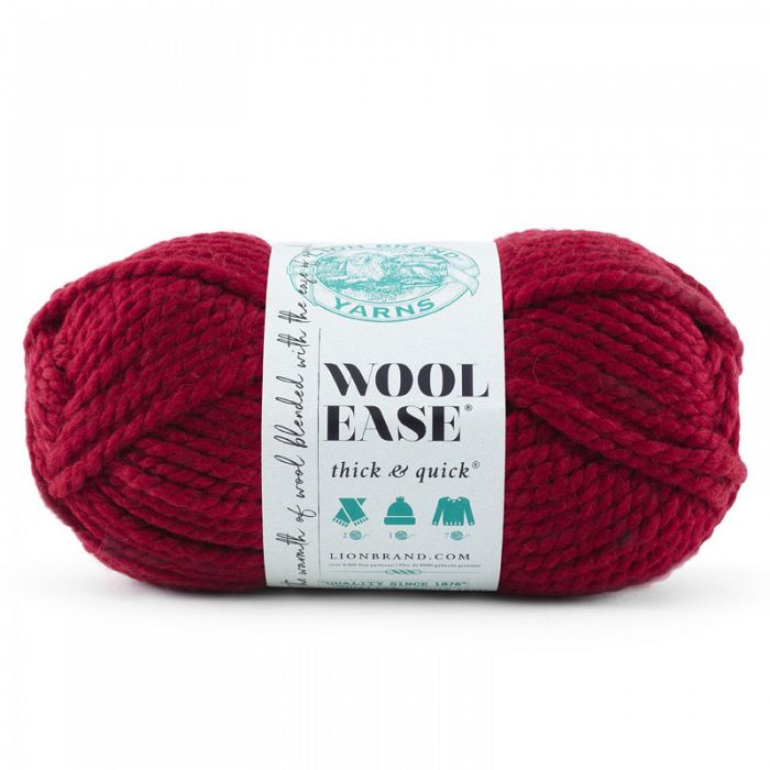 Lion Brand Yarn Wool Ease Thick & Quick Cranberry