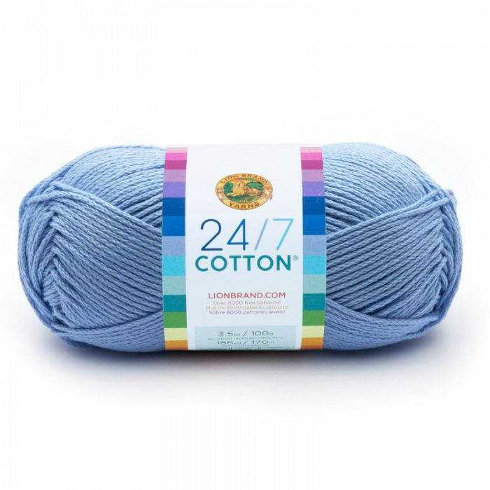 Lion Brand Yarn 24/7 Cotton Sky