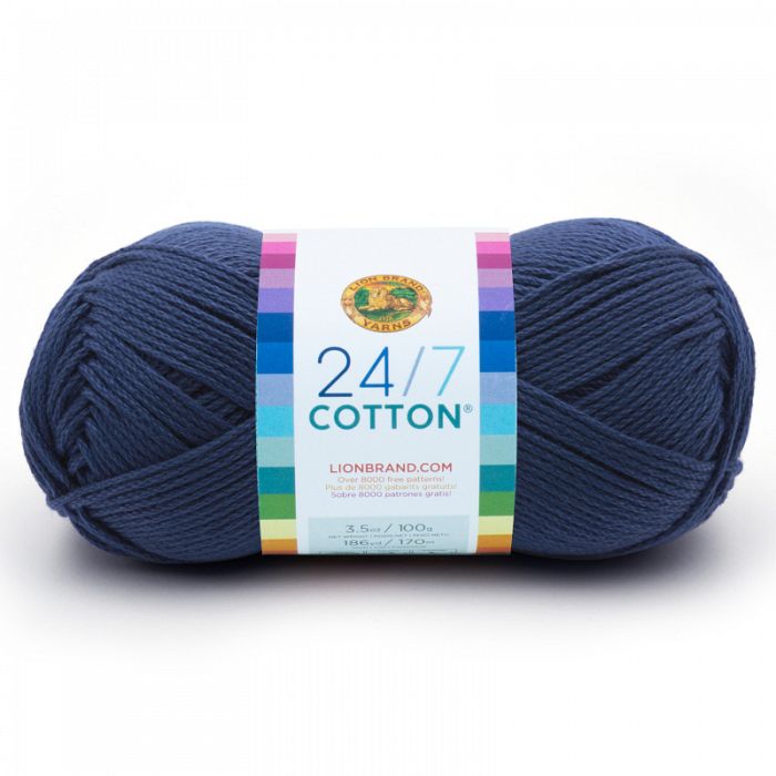 Lion Brand Yarn 24/7 Cotton Navy