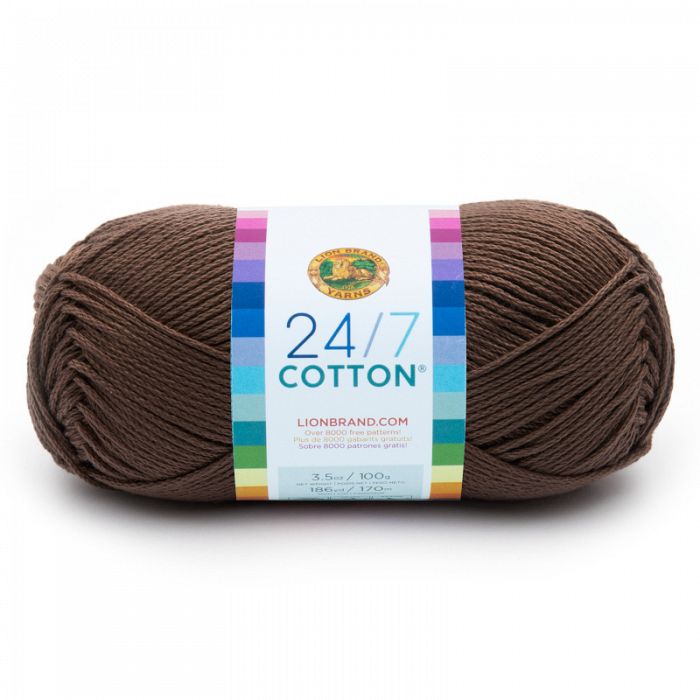 Lion Brand Yarn 24/7 Cotton Cafe Au Lait