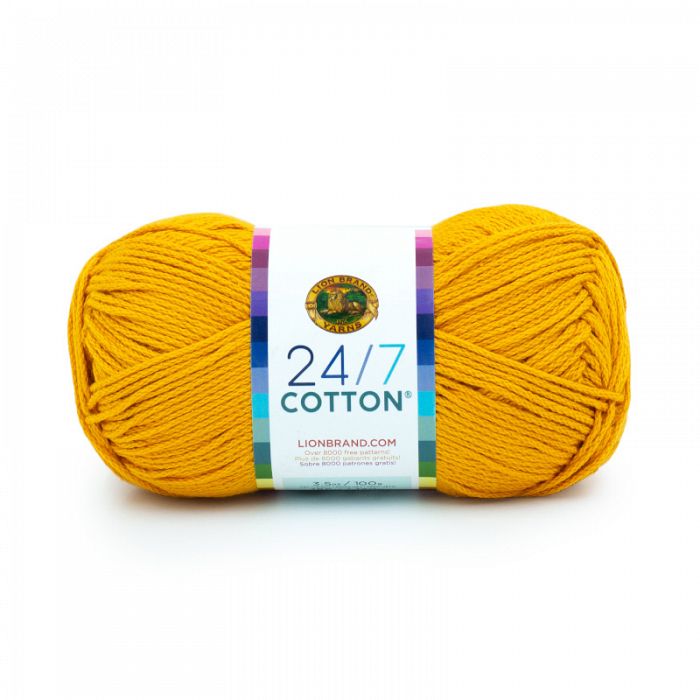 Lion Brand Yarn 24/7 Cotton Golden Rod