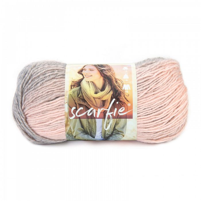 Lion Brand Yarn Scarfie Pink Silver
