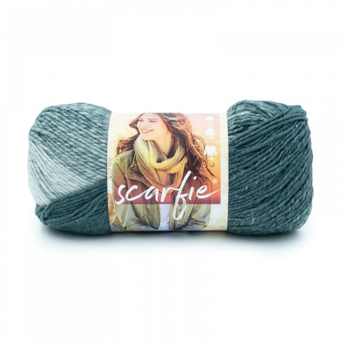 Lion Brand Yarn Scarfie Pale Grey Bluestone