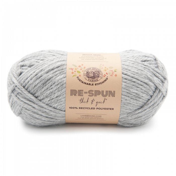 Lion Brand Yarn Re-Spun Thick & Quick Silver