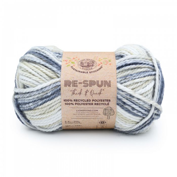 Lion Brand Yarn Re-Spun Thick & Quick Earl Grey