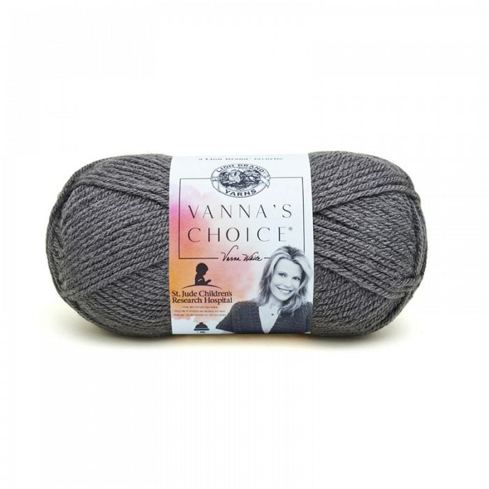 Lion Brand Yarn Vanna's Choice Charcoal Grey