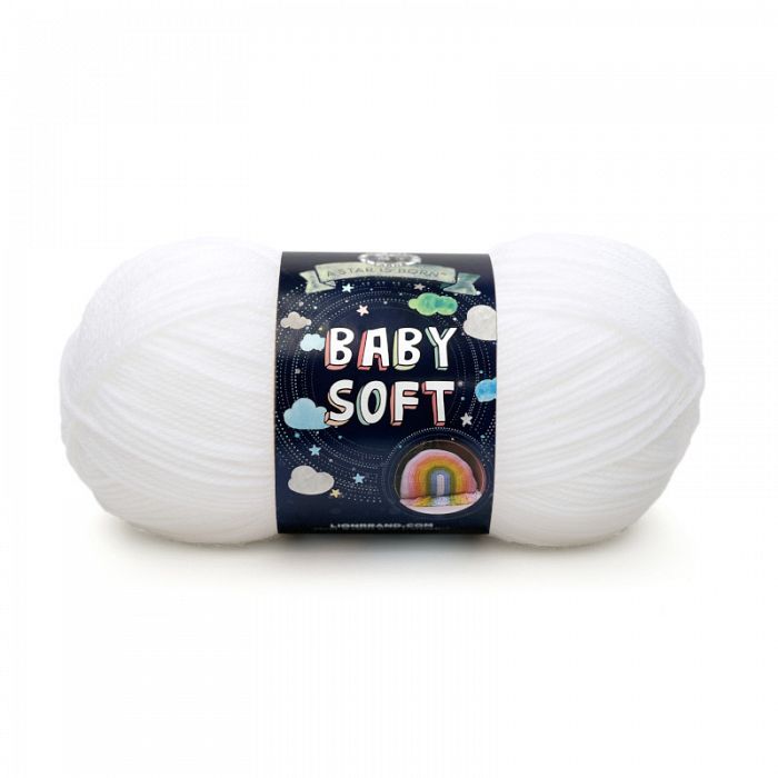 Lion Brand Yarn Baby Soft White