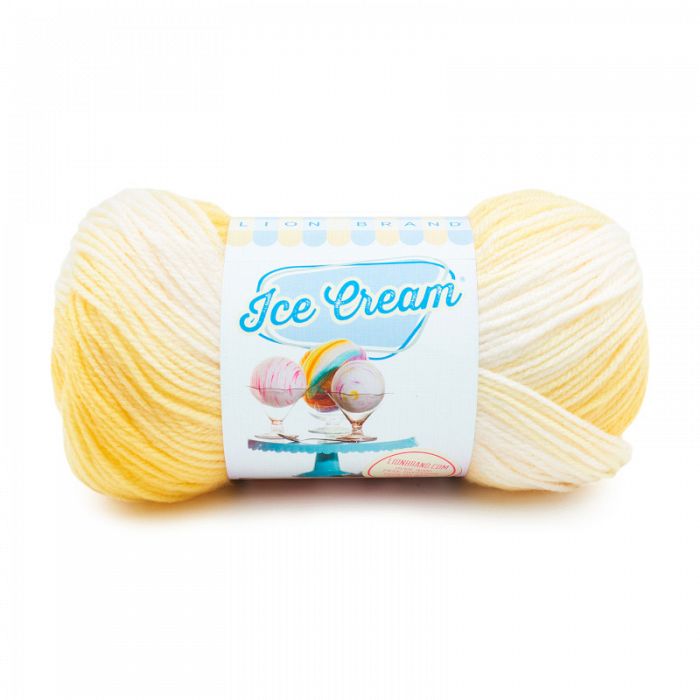 Lion Brand Yarn Ice Cream Lemon Meringue