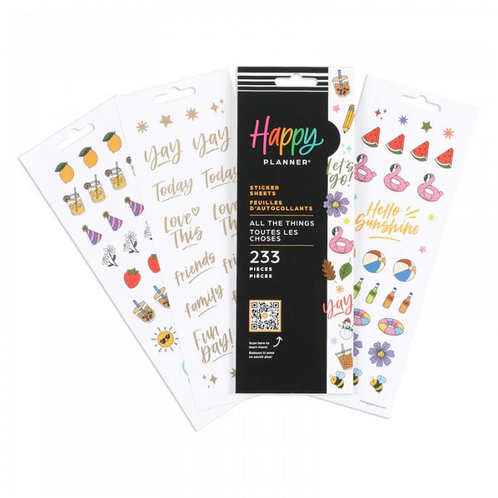 The Happy Planner All The Things Icons 8 Sticker Sheets BUY ME FOR 50% OFF with your cart order of $30+ before taxes. Use discount code HAPPYSTICKER25