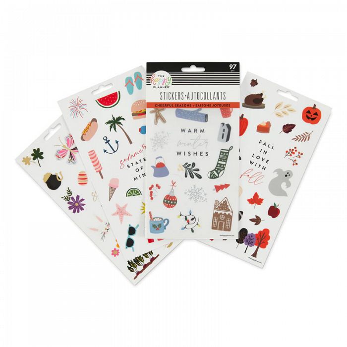 The Happy Planner Cheerful Seasons 5 Sticker Sheets 97 Stickers *Reg $18.95