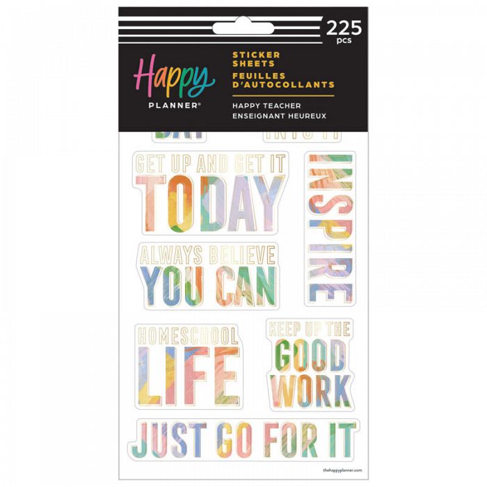 The Happy Planner BTS Happy Teacher 5-Sheet Sticker Pad
