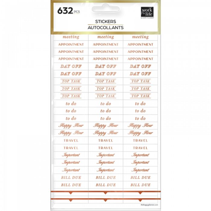 THP Work + Life Ivy & Rose 8 Sheet Sticker Sheet