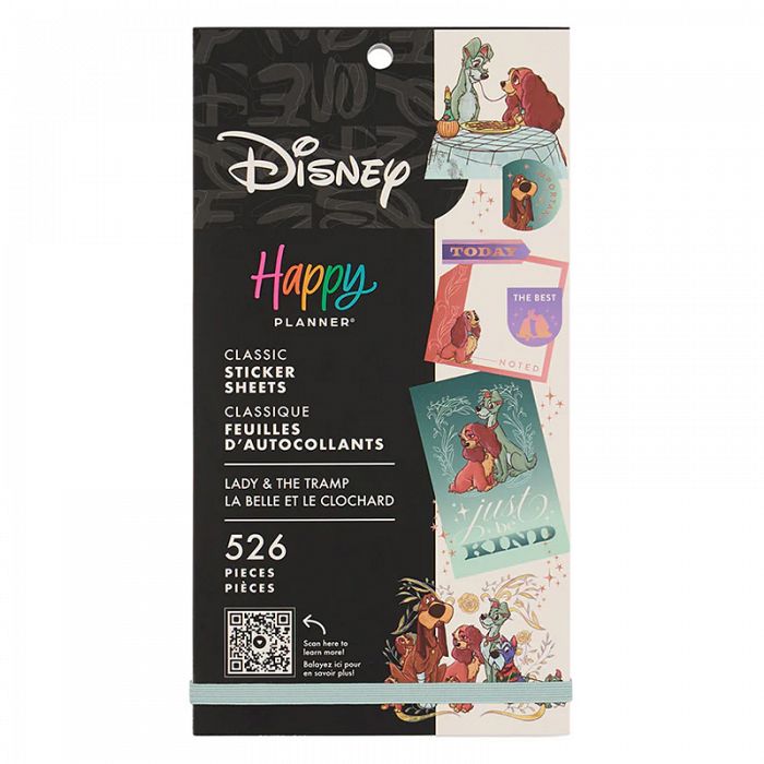 The Happy Planner Disney Lady and The Tramp Classic 30Sheet Sticker Pack