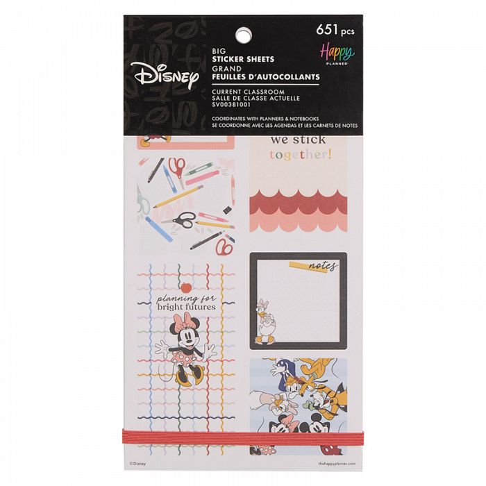 The Happy Planner Disney Current Classroom Big 30Sheet Sticker Pack Disney Mickey Mouse and Friends Teacher **2 units left in stock**