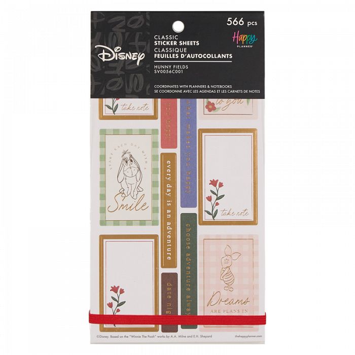 The Happy Planner Disney Winnie-the-Pooh Hunny Fields Classic Sticker Pack