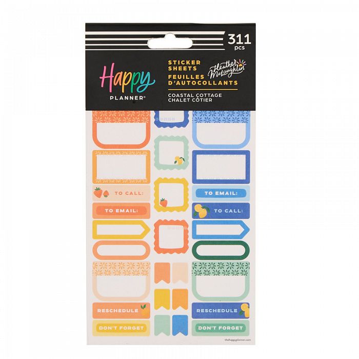 The Happy Planner Coastal Cottage 10 Sheet Sticker Value Pack