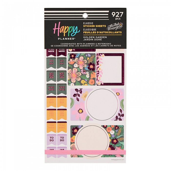 The Happy Planner Golden Garden 30 Sheet Sticker Value Pack