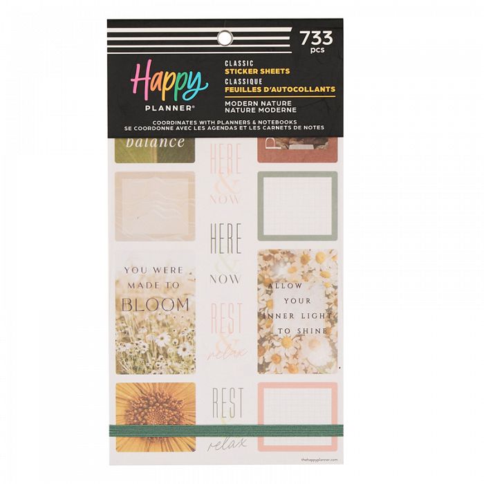 The Happy Planner Modern Nature 30 Sheet Sticker Value Pack