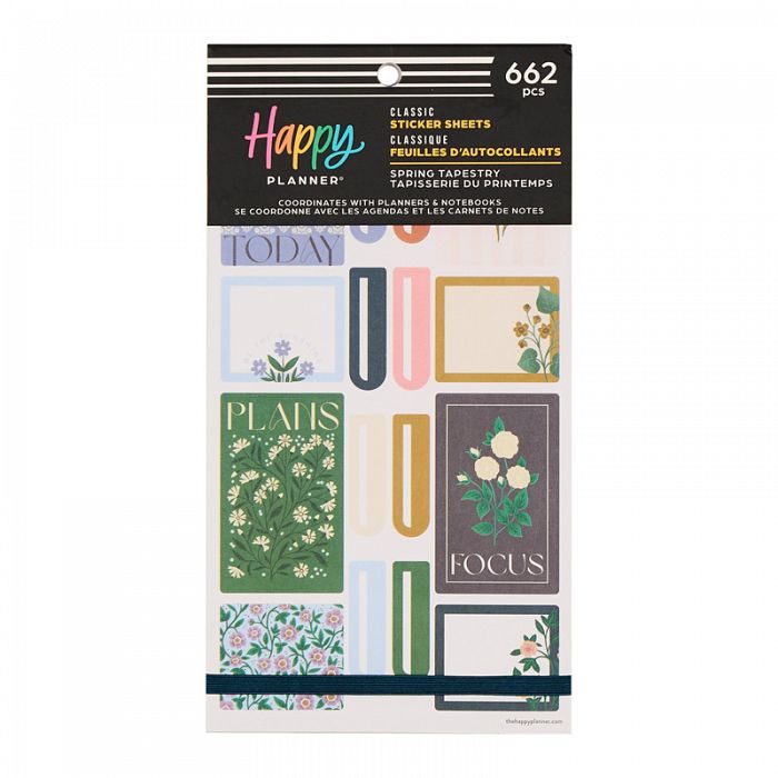 The Happy Planner Spring Tapestry 30 Sheet Sticker Value Pack