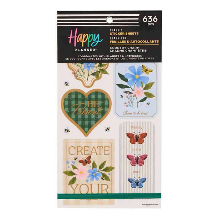The Happy Planner Country Charm 30 Sheet Sticker Value Pack