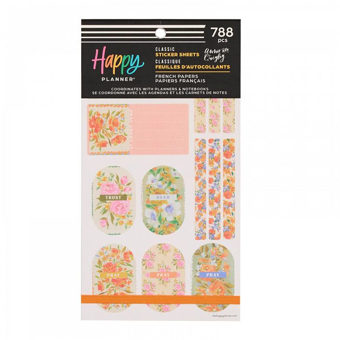 The Happy Planner French Papers 30 Sheet Sticker Value Pack