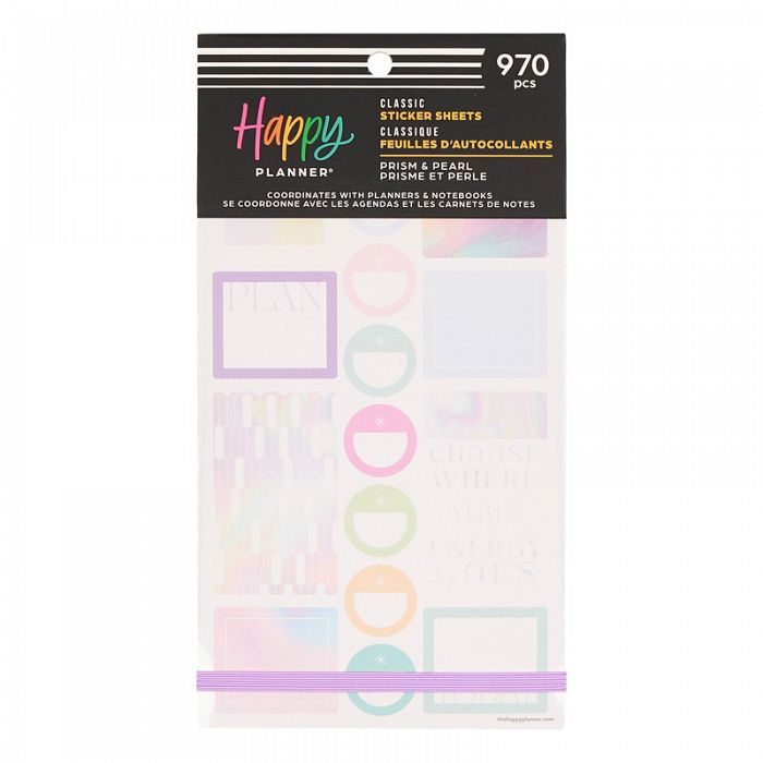 The Happy Planner Prism & Pearl 30 Sheet Sticker Value Pack