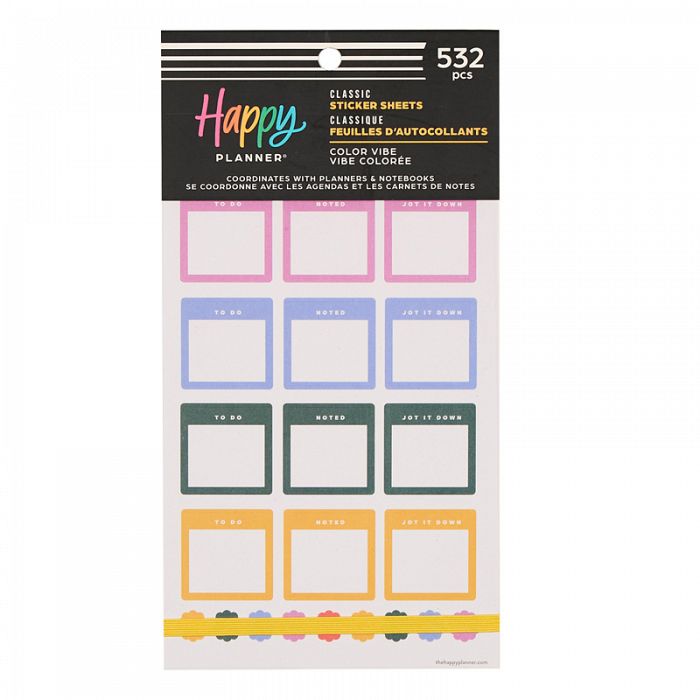 The Happy Planner Color Vibe 30 Sheet Sticker Value Pack