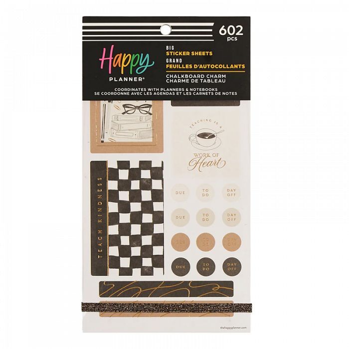 The Happy Planner Chalkboard Charm Teacher Big Sticker Value Pack
