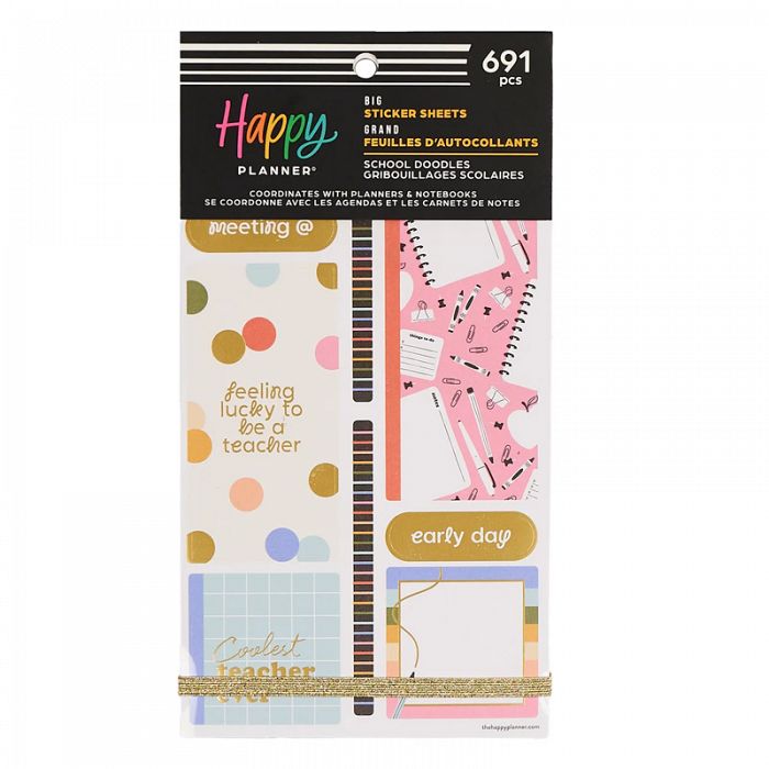 The Happy Planner School Doodles Big Sticker Value Pack