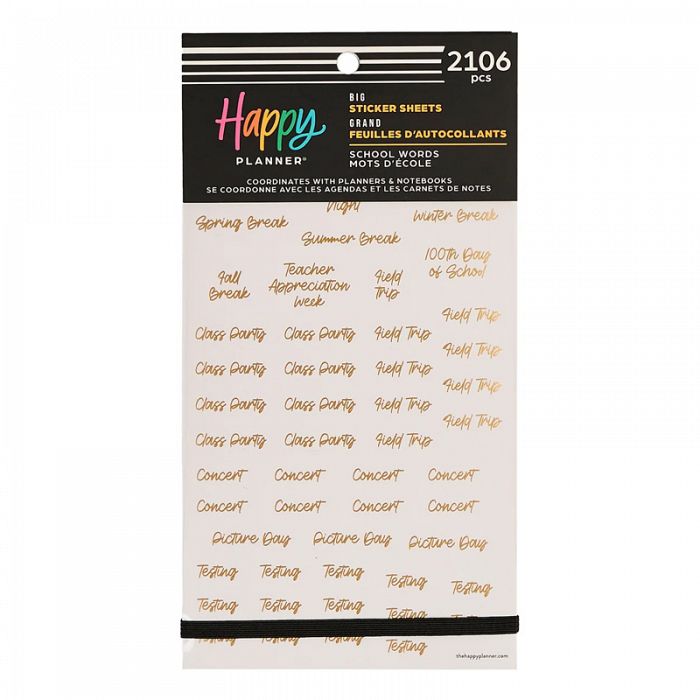 The Happy Planner School Words Big Sticker Value Pack