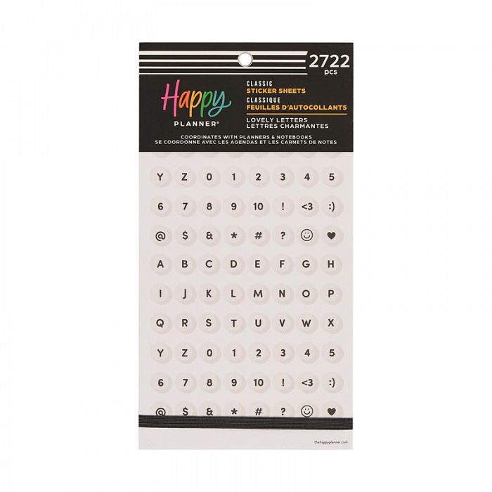 The Happy Planner Lovely Letters Sticker Value Pack