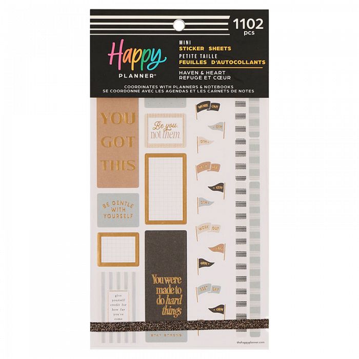 The Happy Planner THP Haven & Heart Fitness 30 Sheet Sticker Value Pack