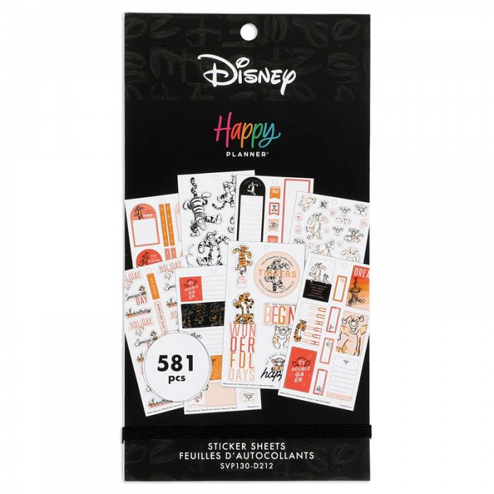 The Happy Planner Disney Wonderful Things Tigger Classic 30Sheet Sticker Pad